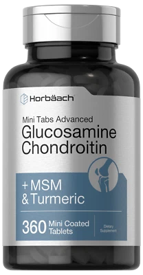 Glucosamine Chondroitin MSM Plus Turmeric | 360 Tablets | Non-GMO | by Horbaach - Image 1 of 4