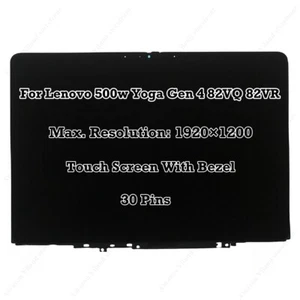 LCD Berühren Bildschirm IPS Anzeige Baugruppe Lenovo 500w Yoga Gen 4 82VQ 82VR - Bild 1 von 9