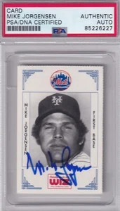 Mike Jorgensen SIGNED PSA/DNA CARD 1991 New York Mets WIZ AUTOGRAPHED - Picture 1 of 1