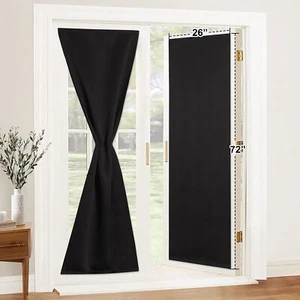 2 Panels Portable Blackout Door Curtains Sticky Cordless Blinds Shades Travel Te - Picture 1 of 7