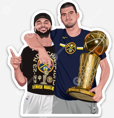Nikola Jokic Jamal Murray Denver Nuggets Champions MAGNET  - NBA Basketball Cover