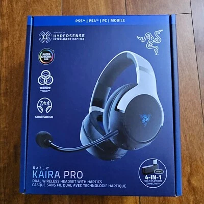 Razer Kaira Pro Wireless Over-Ear Gaming Headset for Sony PlayStation 5 - White - Image 1 of 2