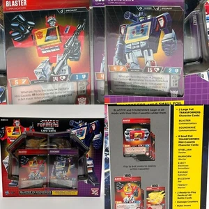 Tarjetas de juego coleccionables SDCC 2019 Transformers Blaster Soundwave 35 aniversario - Imagen 1 de 15