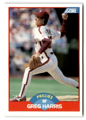 1989 Score #476 Greg Harris EX/NM Phillies ID:66793 - Image 1 of 2