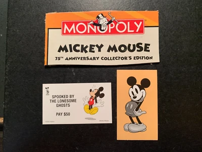 Monopoly  Mickey Mouse   SPOOKED BY THE LONESOME GHOSTS    Card  2004 - Image 1 of 3