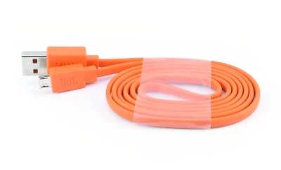 NEW Micro USB Charging Cable for JBL Flip 2 3 4 Charge 2 3 Pulse 2 3 Orange 1 m - Image 1 of 2