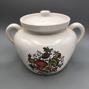 Vintage McCoy USA Large Canister Cookie Jar Spice of Life Bean Pot # 342 - Picture 1 of 9