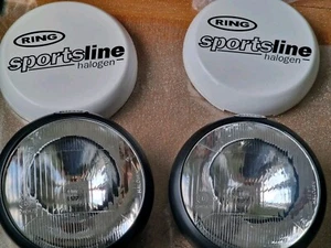 Pair of Halogen Driving Lamps / Lights with Covers For Classic Mini Escort 4x4  - Picture 1 of 8