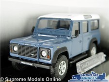 LAND ROVER DEFENDER MODEL CAR 1:43 SCALE BLUE LWB CARARAMA 4X4 ISSUE K8