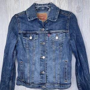 Levi's Jeansjacke mit Knopfleiste Damen Gr. Small Stonewash 29945-0020 Denim Trucker - Bild 1 von 13