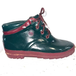 Stivali da pioggia Sporto Thermolite Duck da donna taglia 10 verdi e marroni stringati - Foto 1 di 16