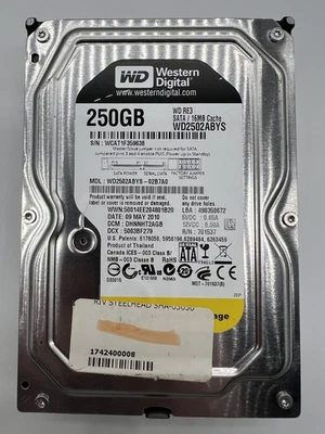 Western Digital WD2502ABYS RE3 250GB 3.5" SATA HDD 7200RPM 16MB Cache Tested - Image 1 of 4