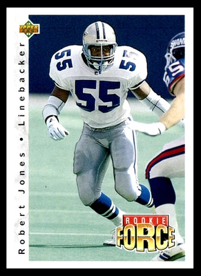 1992 Upper Deck Robert Jones #414 Dallas Cowboys  Rookie NFL Football Base Set - Image 1 of 2