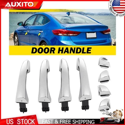 Exterior Door Handle For 2017-2020 Hyundai Elantra Sedan Set of 4 Front and Rear — 第 1/4 张图片