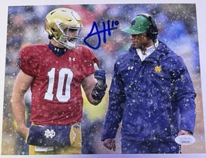 Foto firmada por Sam Hartman de 8x10 Notre Dame luchando irlandesa certificado de autenticidad JSA - Imagen 1 de 1