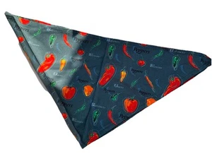 PAÑUELO CHEFS BANDANA GRANDE AZUL DIVERTIDO DISEÑO CHILES 100% ALGODÓN NUEVO - Imagen 1 de 2