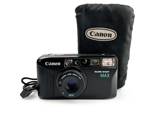 Canon Sure Shot Max Film Camera Compact 35mm Point and Shoot - Mint + Extras - Picture 1 of 14