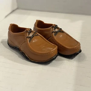Mocassini Ken Doll ricambio stile barca marrone scarpe eleganti stile anni 70 larghi - Foto 1 di 5