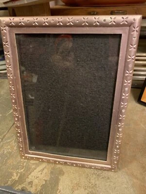 Marco de fotos de metal pesado 5x7 - oro rosa Fetco - "plata Caitlin". COMO NUEVO Foto 1 de 4