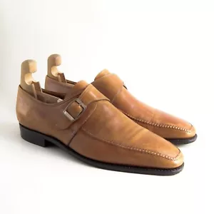 Ferragamo Tramezza Mönch Band Slipper Braunes Leder Herren Größe US 11 Ee Eu 44 - Bild 1 von 10