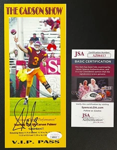 Carson Palmer Signed VIP Pamphlet JSA Cert AUTO #3 USC Trojans NCAA Heisman '02! - Picture 1 of 4