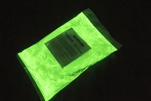 Polvo de pigmento verde que brilla en la oscuridad 5ta generación 1 lb luminoso, estroncio - Imagen 1 de 4