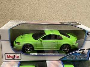 1/18 MAISTO 2003 FORD MUSTANG COBRA SVT TERMINATOR LIME GREEN BRAND NEW IN STOCK - Picture 1 of 6