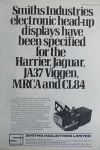 8/1976 PUB SMITHS HUD HEAD-UP DISPLAYS SYSTEM HARRIER JAGUAR VIGGEN TORNADO AD - Bild 1 von 1