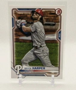 2021 Bowman Baseball #90 Bryce Harper Philadelphia Phillies - Picture 1 of 2