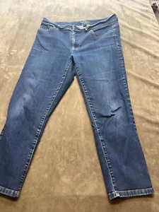 LRL Lauren Jeans Co. Ralph Lauren Women's Blue Straight Leg Denim Jeans 12 - Picture 1 of 5