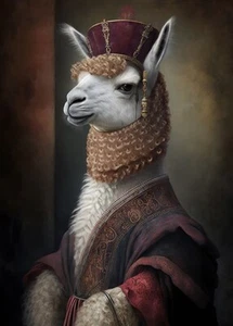 Aristocratic Alpaca - Cute Funny Animals - Poster - Picture 1 of 5