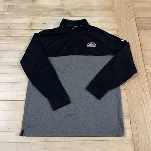 Nike Golf Sweater Men XL Black Gray Performance 1/4 Zip Pullover Athletic Active - Picture 1 of 8