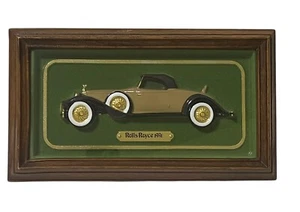 Rolls Royce 1931 Intercraft Corp. Walnut Finish Frame Plastic 3D Classic Cars - Picture 1 of 11