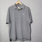 Peter Millar Summer Comfort Polo The Summit Sz L Blue White Striped Performance 