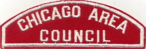BOY SCOUT RWS CHICAGO AREA / COUNCIL RED & WHITE FULL STRIP - Picture 1 of 1