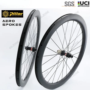 Juego de ruedas 700c Gravel Road carbono freno de disco ancho 28 mm cubierta tubular sin cámara - Imagen 1 de 14