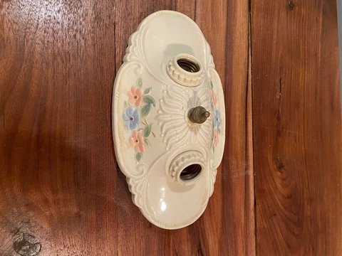 Vintage Porcelier Light Fixture Cover