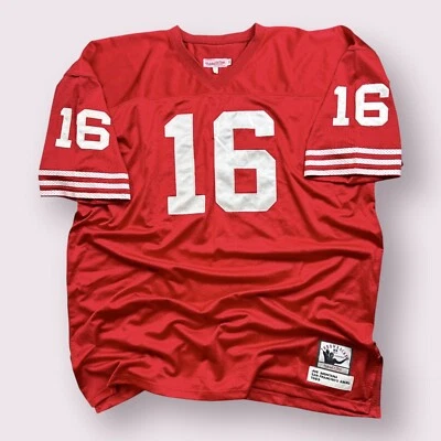 Camiseta deportiva vintage Joe Montana San Francisco 49ers Mitchell And Ness 4XL roja local Foto 1 de 4