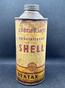 Barattolo vintage in Latta olio SHELL DENTAX LUBRIFICANTI 1 KG Non Restaurata - Foto 1 di 7