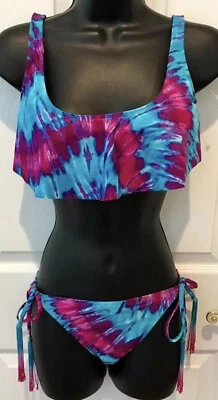 The Bikini Lab Size M Two Piece Tie Dye  Bikini  Bathing Suit Swim Suit NWT - Image 1 of 4