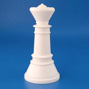 Chess Queen White Hollow Plastic Replacement Game Piece 1994 Classic Games 44833 - Picture 1 of 7