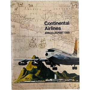 Continental Airlines 1966 Annual Report Softcover Paperback Commercial Aviation - Picture 1 of 5