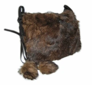 $2950 Ralph Lauren Polo Suede Shearling Fur Messenger Bag Purse Tote Italy Brown - Picture 1 of 6