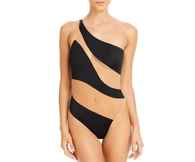 Norma Kamali Women's Standard Snake MESH MIO One Piece Black Size XL ESF18391 - Image 1 of 4