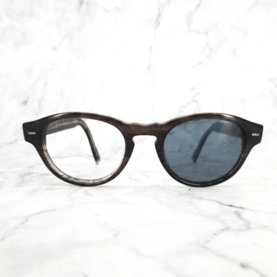 Gafas de sol John Varvatos Cat 3 grises marrón borde completo marcos redondos 49-20-145 Foto 1 de 4