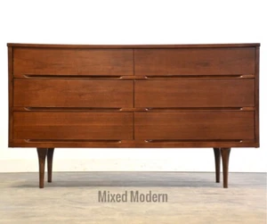 Walnut Mid Century Dresser - Picture 1 of 9