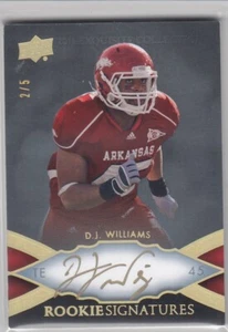 2011 DJ Williams UD Exquisite ROOKIE FOIL AUTO /5 - #79 Arkansas Razorbacks RC - Bild 1 von 1