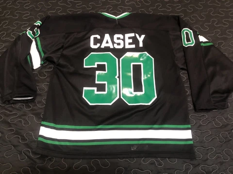 Vtg CCM Maska JON CASEY #30 Minnesota North Stars Jersey Mens Adult Large Black Cover