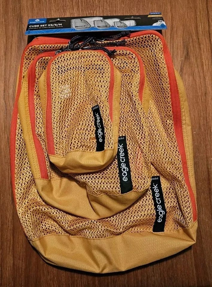 Eagle Creek Pack It Reveal 3 шт. упаковочный кубический набор XS, S, M НОВАЯ сетка Sahara - Изображение 1 из 4