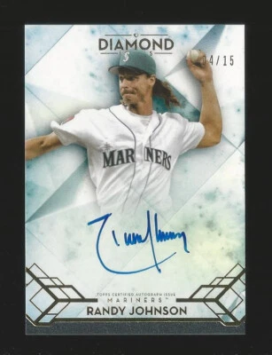2020 Topps Diamond Icons Randy Johnson Mariners On Card Auto Super Rare SSp 4/15 - Image 1 of 2